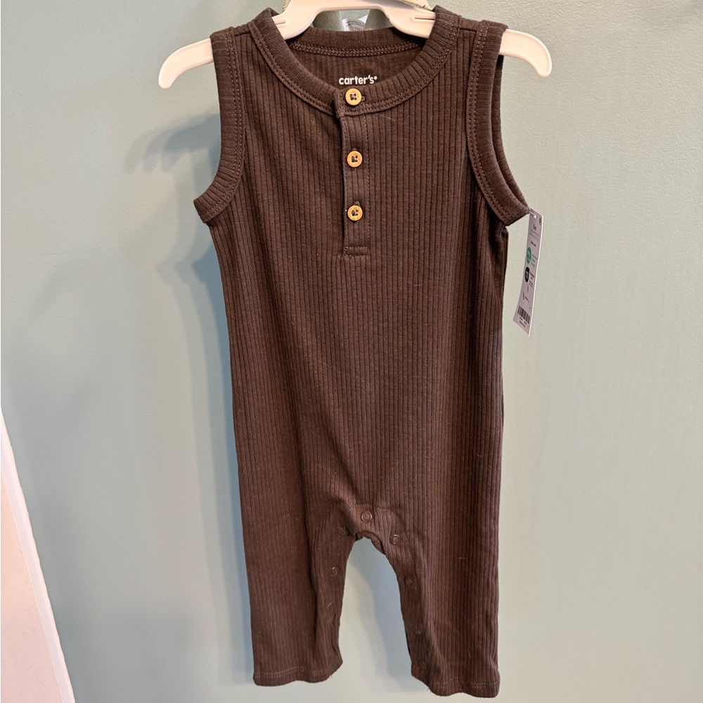 Carter's Grey Sleeveless Baby Boy Romper